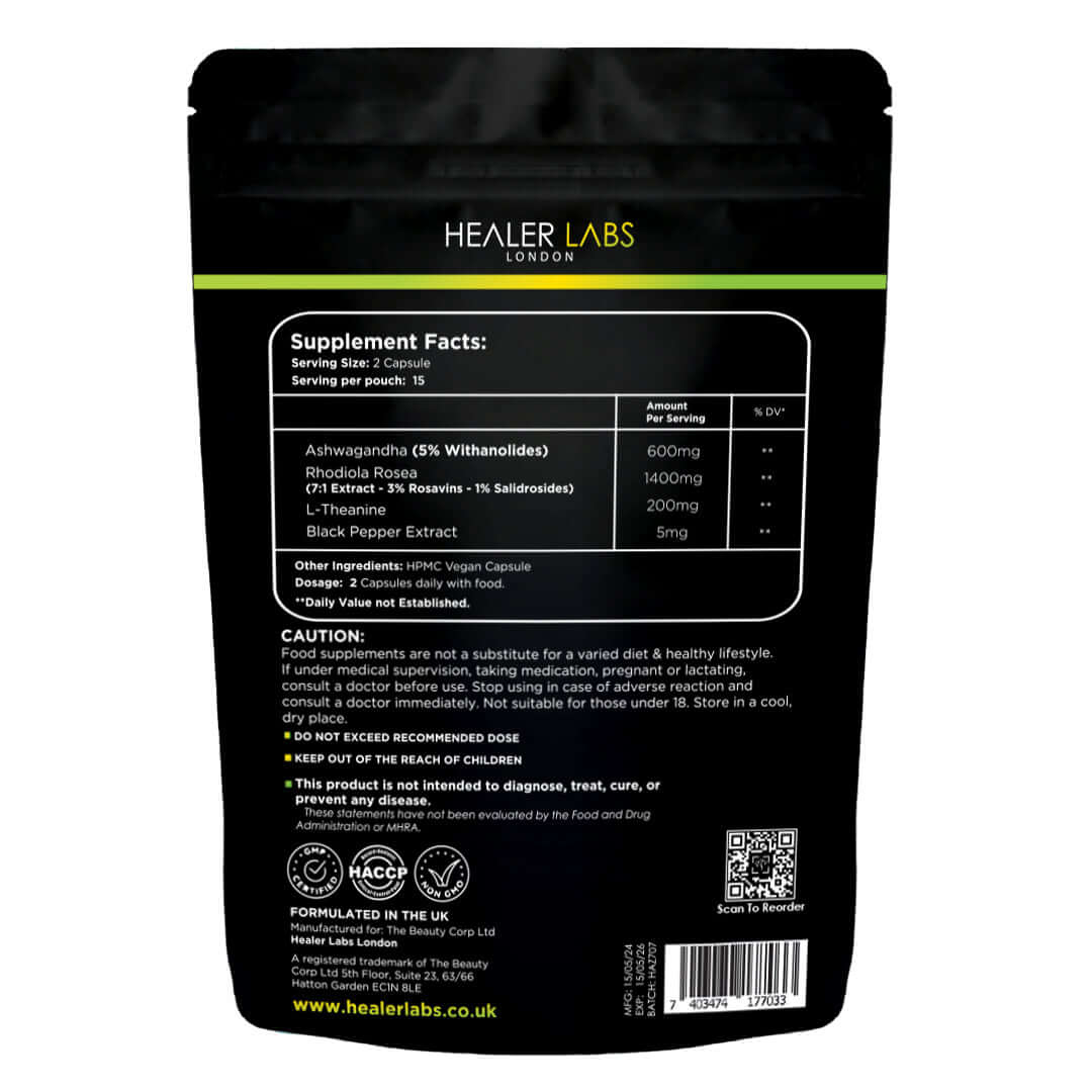 Ashwagandha + Rhodiola Rosea +  L-Theanine - Image 3